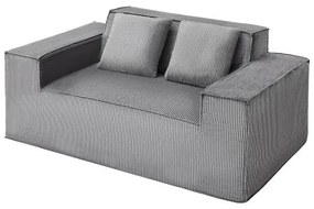 VEVOR Loveseat Sofa 63 in 2-Seats Small Corduroy Couch No Assembly Required Gray