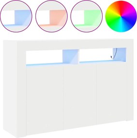 vidaXL Πλαϊνό γραφείο Λευκό 116 x 30 x 75 εκ. Επεξεργασμένο Ξύλο