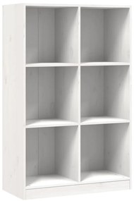 vidaXL Βιβλιοθήκη Λευκή 70 x 33 x 110 εκ. από Μασίφ Ξύλο Πεύκου