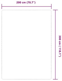 vidaXL Χαλί 200 x 300 εκ. από Γιούτα με Υπόστρωμα από Λάτεξ