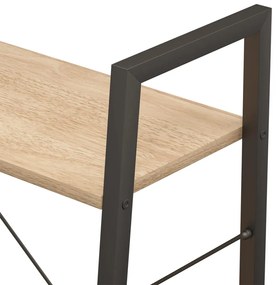 vidaXL Ραφιέρα 3 Επιπέδων Ανοιχτό Καφέ &amp; Μαύρο 56 x 35 x 108 εκ.