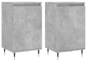 vidaXL Ντουλάπια 2 τεμ. Γκρι Σκυροδ. 40x35x70 εκ. Επεξεργασμένο Ξύλο