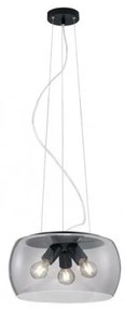 Κρεμαστό Φωτιστικό Οροφής Μαύρο Valente 300600342 Trio Lighting-300600342-Φιμέ/Smoke 300600342