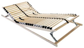 vidaXL Βάση κρεβατιού με λάμες Καφέ 80 x 190 cm Στερεό ξύλο οξιάς