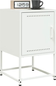 vidaXL Κομοδίνα 2 τεμ. Λευκό 36x39x60,5 εκ. από Χάλυβα