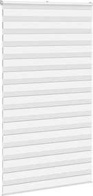 vidaXL Ζέβρα τυφλή Λευκό Πλάτος υφάσματος 120,9 εκ. Πολυεστέρας