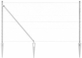 vidaXL Στύλος Περιφράξεων Ασημί 100 x 1,4 μ (50 mm πλέγμα) Ατσάλι