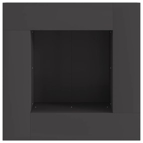vidaXL Μαύρη Τετράγωνη Φωτιά 60x60x30 εκ. Χάλυβας