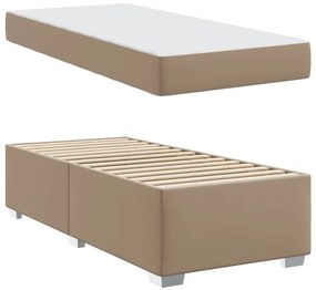 vidaXL Σκελετός Κρεβατιού Καπουτσίνο 100 x 200 cm Τεχνητό δέρμα