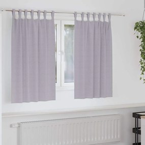 vidaXL Κουρτίνες 2 pcs Μεταλλικό Γκρι 140x140cm Πολυεστέρας