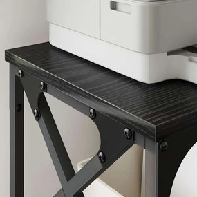 vidaXL Σταντ Εκτυπωτή Μαύρη Οξυά 40 x 30 x 31 εκ Επεξεργασμένο ξύλο