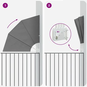 vidaXL Αδιάφανο σκίαστρο μπαλκονιού 140 x 140 cm Πολυεστέρας