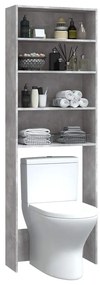 vidaXL Ντουλάπι Πλυντηρίου Γκρι Σκυροδέματος 64 x 24 x 190 εκ.
