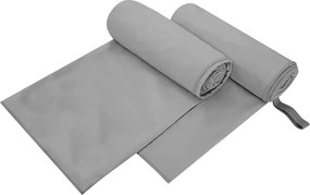 vidaXL Αθλητικές Πετσέτες 2 pcs Σκούρο γκρι 200 x 100 cm