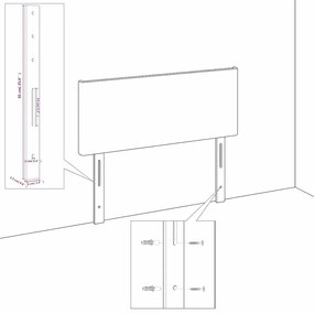 vidaXL Κεφαλάρι Μπλε 100x5x118/128 εκ. Ύφασμα