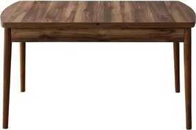 Extendable Dining Table &amp; Chairs Set (7 Pieces) Fergana - Brown Brown