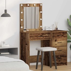 vidaXL Κομοδίνο Παλιό Ξύλο 50 x 41 x 135 εκ Επεξεργασμένο ξύλο