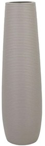 Βάζο Γραμμωτό 15-00-22508-55 Φ15x58cm Light Grey Marhome Ceramic