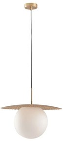 Φωτιστικό Οροφής Chaplin I-CHAPLIN-S45 ORO 1xE27 Led Φ45cm 159,8cm Gold Luce Ambiente Design Metal, Glass