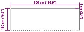 vidaXL Κουρτίνα Δαντέλας με κουρτίνες Floral Λευκό 500 x 180 εκ. Πολυεστέρας