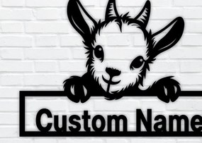 Intra απο ξύλο plywood 3mm-4mm πάχος - Προσαρμοσμένο Goat Metal Wall Art Laser Cut PNG Δίασταση 40x50 cm INTRAFABR-96481858