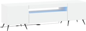 vidaXL Ντουλάπα LED Τηλεόρασης Λευκό Επεξεργασμένο Ξύλο