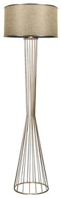 Floor lamp Firdo E27 golden-silver-beige D38x155cm 38x38x155 εκ.