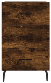 vidaXL Κομοδίνο Καπνιστή Δρυς 40 x 40 x 66 εκ. από Επεξεργασμένο Ξύλο