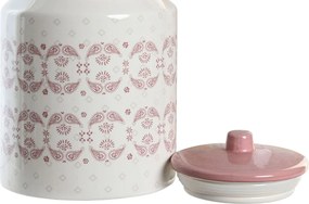 Σκάφος DKD Home Decor 15,5 x 15,5 x 21 cm Ροζ Λευκό Dolomite