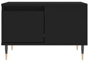 Τραπεζάκι Σαλονιού Μαύρο 55x55x36,5 εκ. από Επεξεργασμένο Ξύλο - Μαύρο