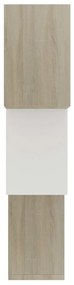 Ράφια Κύβοι Τοίχου Λευκά/Sonoma Δρυς 68x15x68 εκ. Μοριοσανίδα - Πολύχρωμο