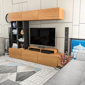 Σύνθεση Τηλεόρασης Τικ / Μαύρο PAGE 180x37x40