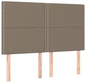 Σκελετός Κρεβατιού Χωρίς Στρώμα Taupe 140x200 εκ. Υφασμάτινο - Μπεζ-Γκρι