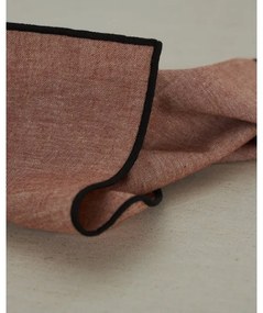 Μονόχρωμη Πετσέτα Φαγητού με Φεστόνι Sines 53x53cm Terracotta