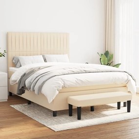 ΚΡΕΒΑΤΙ BOXSPRING ΜΕ ΣΤΡΩΜΑ ΚΡΕΜ 140X200 ΕΚ. ΥΦΑΣΜΑΤΙΝΟ 3136762