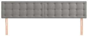 vidaXL Κεφαλάρια Κρεβατιού 2 τεμ. Αν. Γκρι 100x5x78/88 εκ. Βελούδινο