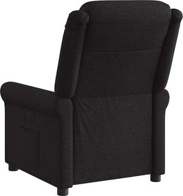 vidaXL Πολυθρόνα Ανακλινόμενη Μαύρη Υφασμάτινη