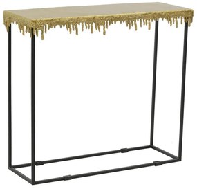 Κονσόλα Bulco Inart χρυσό-μαύρο μέταλλο 80.5x28x72εκ 80.5x28x72 εκ.