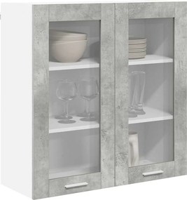 vidaXL Κρεμαστό ντουλάπι Σκυρόδεμα Γκρι 80 x 31 x 80 εκ.