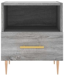vidaXL Κομοδίνα 2 τεμ. Γκρι Sonoma 40 x 35 x 47,5 εκ. Επεξεργ. Ξύλο
