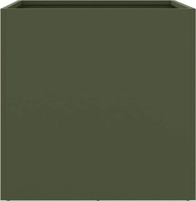 vidaXL Ζαρντινιέρα Λαδί 42x40x39 εκ. από Χάλυβα