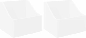 vidaXL Κουτί LP 2 τμχ. Λευκό 37 x 33 x 32 εκ. Επεξεργασμένο Ξύλο