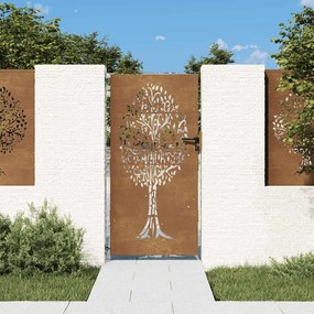 vidaXL Πύλη Κήπου 85 x 175 cm Ατσάλι με Επικάλυψη Πούδρας Κλειδώσιμο
