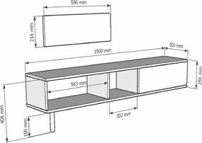 TV Stand Yuka 150 - Anthracite Anthracite