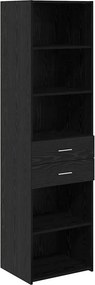 vidaXL Highboard Μαύρη Οξυά 50 x 42,5 x 185 εκ. Επεξεργασμένο ξύλο