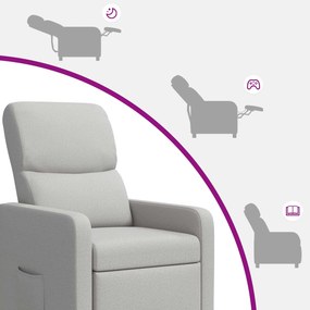 vidaXL Αναπαυτική Καρέκλα Σκίουρος Γκρί Πολυεστέρας
