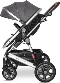 BABY STROLLER LORA STEEL GREY + MAMA BAG