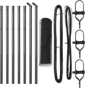 vidaXL Στύλος Περιφράξεων Γκρι 10 x 0,4 μ (13 mm πλέγμα)