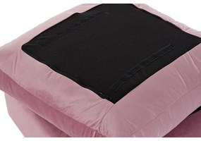 Υποπόδια DKD Home Decor Ροζ πολυεστέρας Σύγχρονη (55 x 55 x 30 cm)