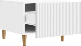 vidaXL Τραπεζάκι σαλονιού Λευκό 49 x 50 x 40 εκ Επεξεργασμένο Ξύλο